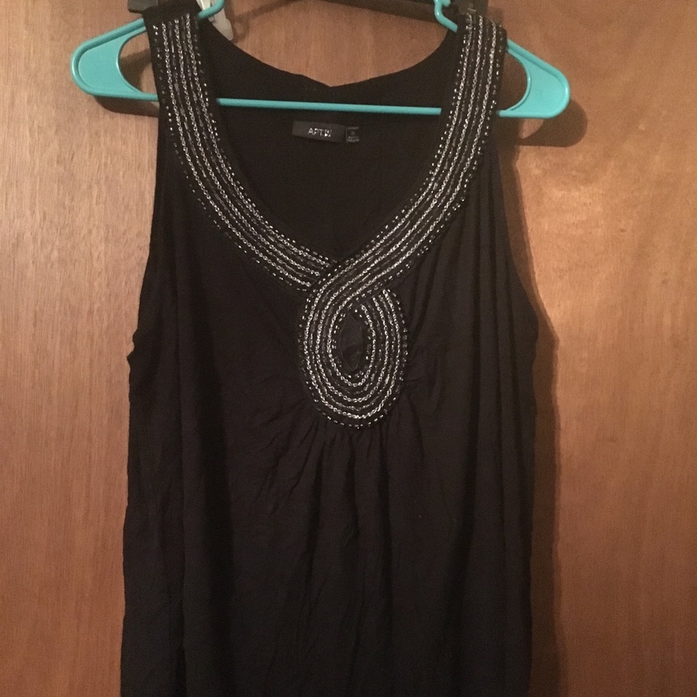APT 9 blinged tank, black 🏵